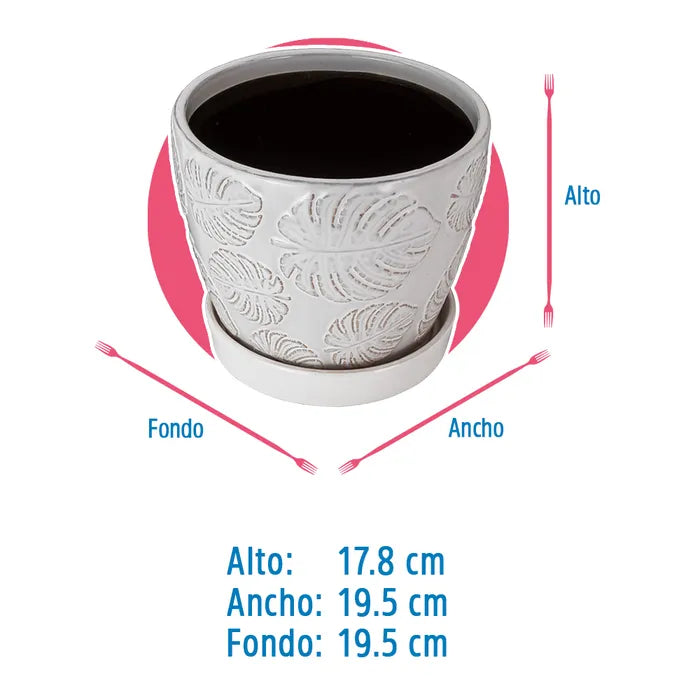 Maceta de cemento ATA0522 Home Sweet Home