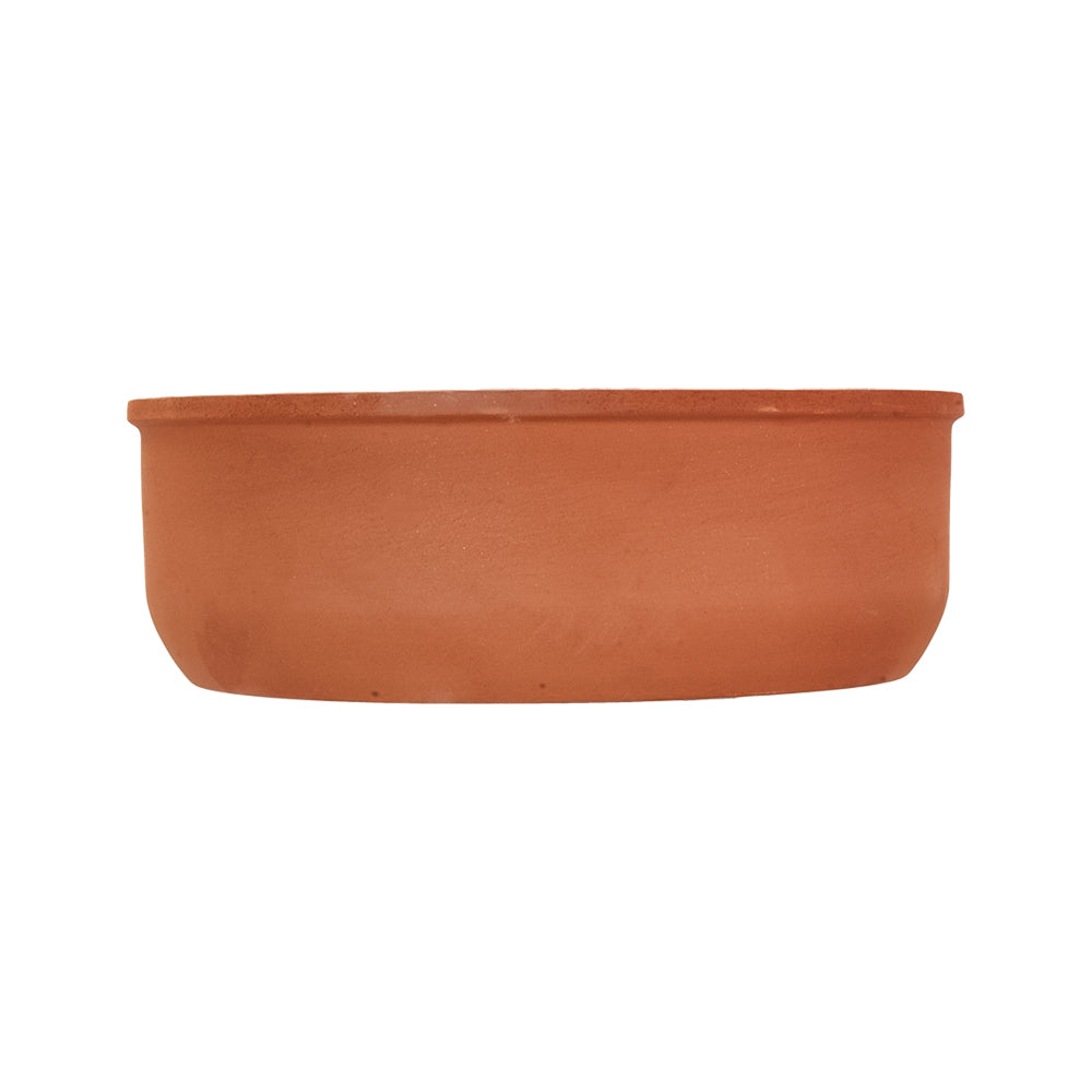 Tazón redondo de barro con esmalte en interior para hornear 14 x 4.9 cm Viapot