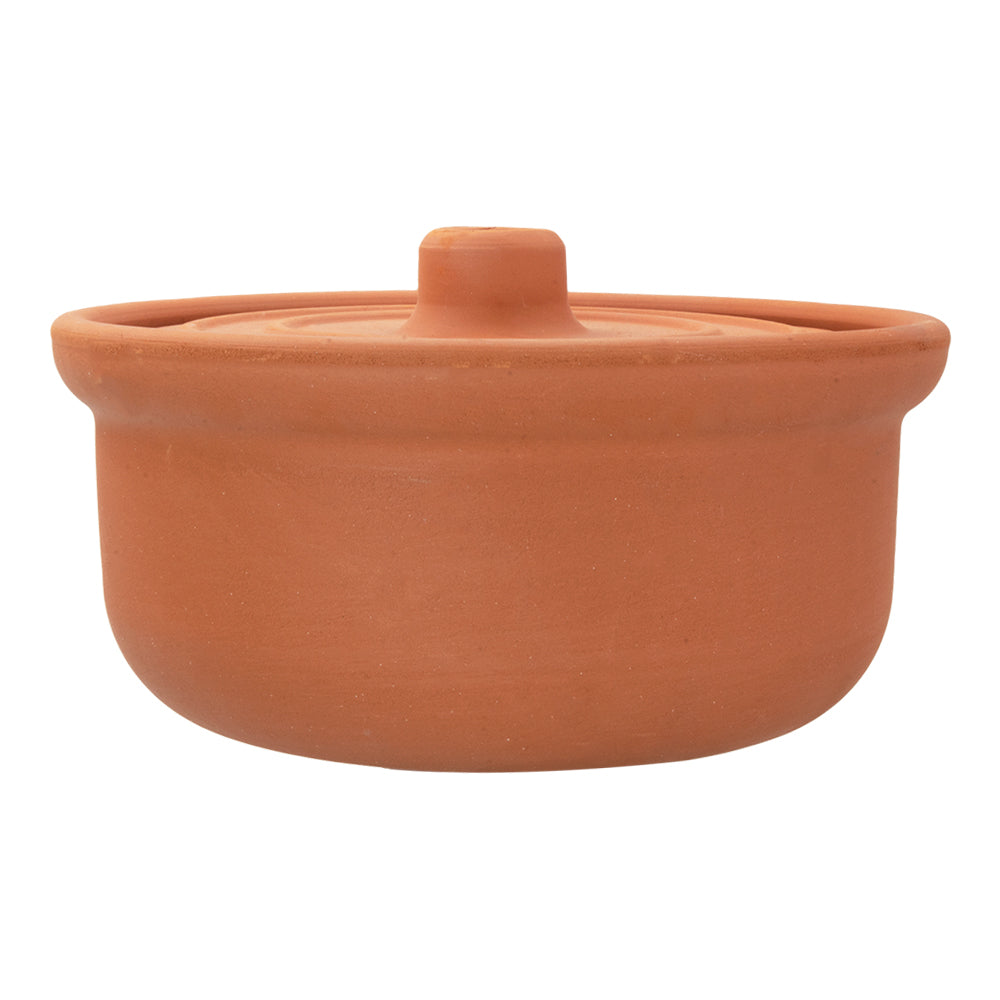 Cacerola de barro con interior natural con tapa 1 L 20 x 9.3 cm Viapot