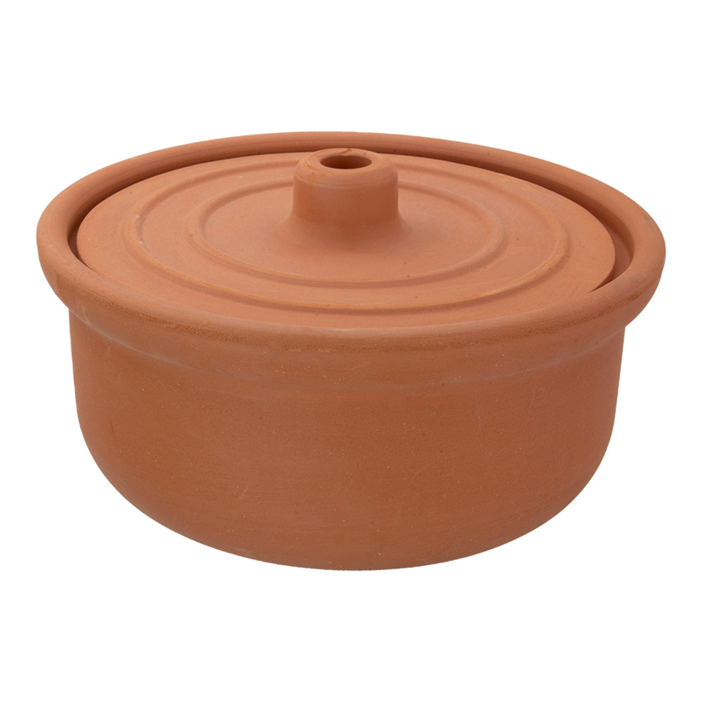 Cacerola de barro con interior natural con tapa 1 L 20 x 9.3 cm Viapot