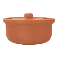 Cacerola de barro con interior natural con tapa 1 L 20 x 9.3 cm Viapot