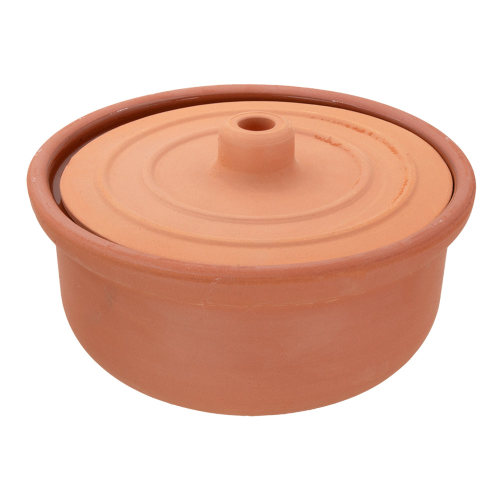 Cacerola de barro con esmalte en interior con tapa 1 L 20 x 9 cm Viapot