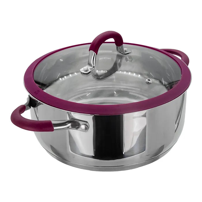 Olla acero inoxidable acabado espejo con tapa 5 L AS13 Qualité