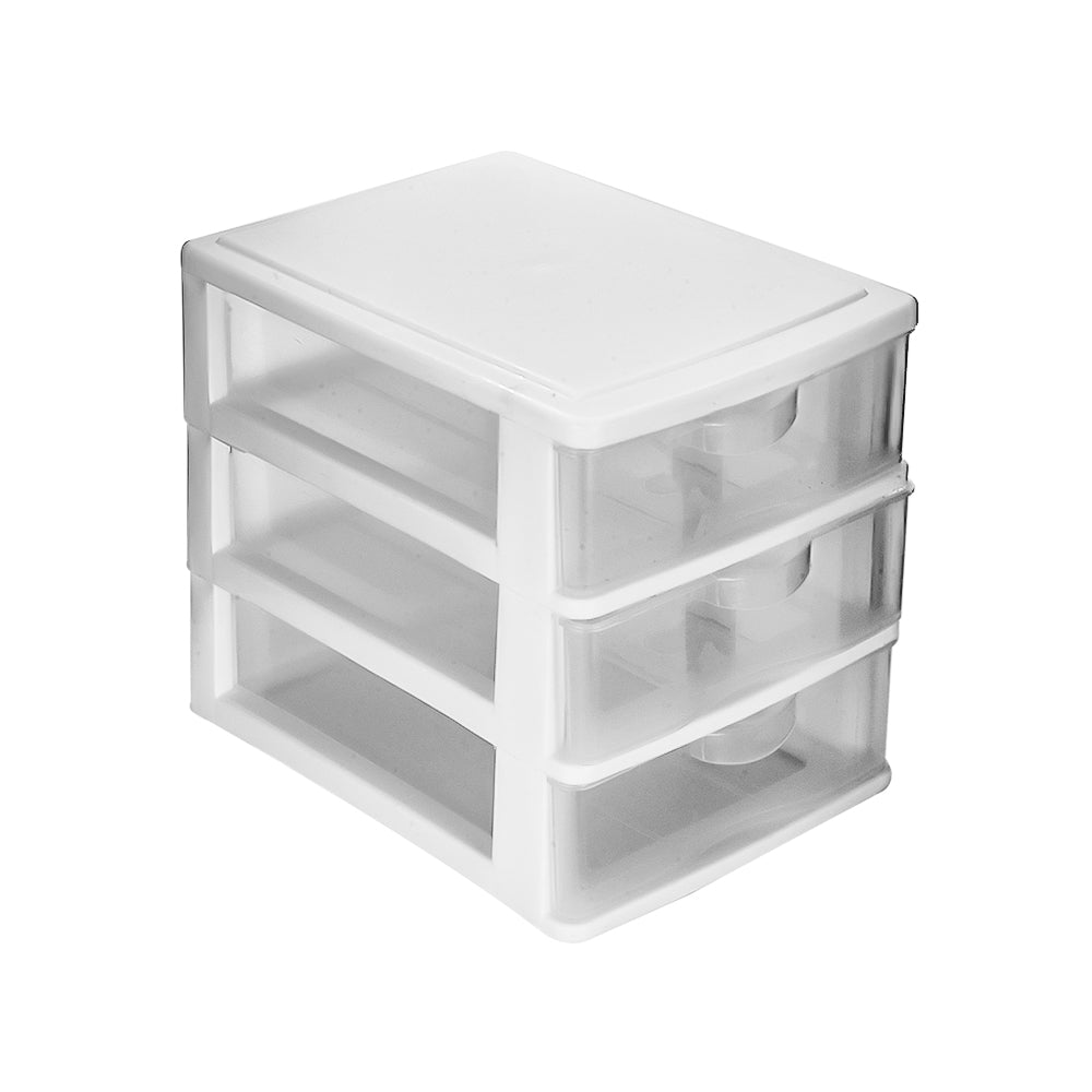 Cajonero de escritorio de plástico 3 gabinetes 011007 Home Pro