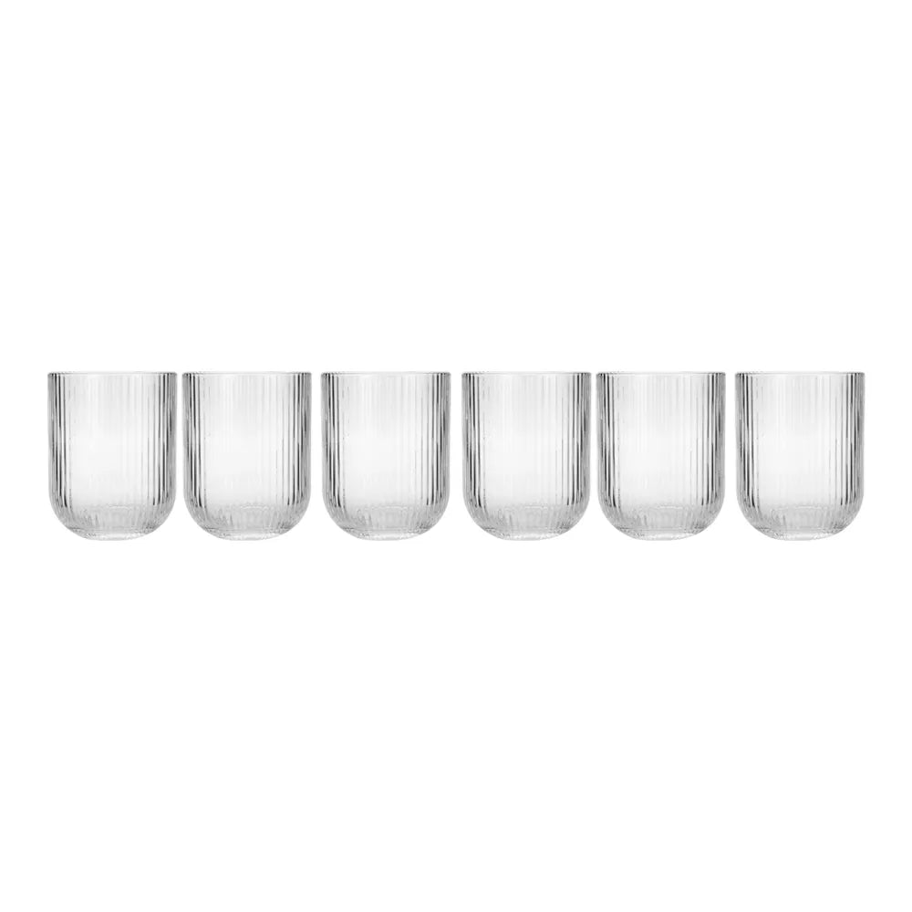Juego de vasos de vidrio con relieve 6 piezas ATH-867 Chef Market