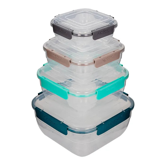 Juego de 4 contenedores plástico 200-4444-36 Home Sweet Home