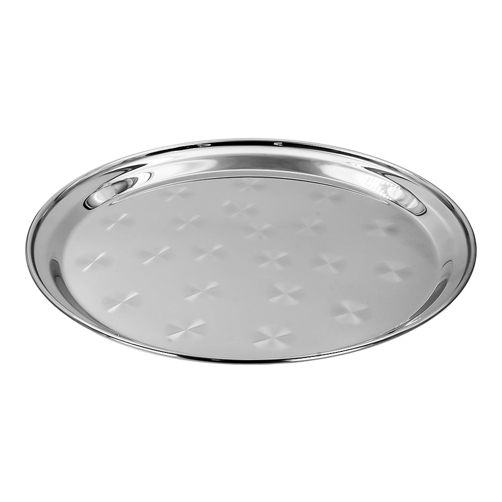 Charola redonda con círculos de acero inoxidable 35.3 cm PST-II G 35CM Qualité Premium
