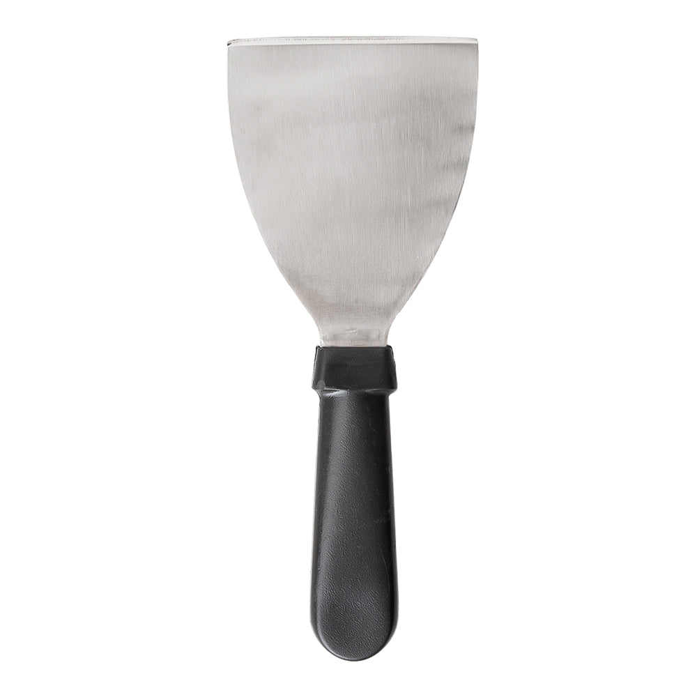 Espátula de acero inoxidable para parrilla 4" con mango negro Premium PW-I K1 4 Qualité Premium