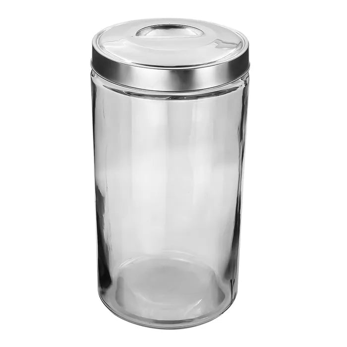 Contenedor circular de vidrio con tapa cromada 7.6 L ATA274B Home Sweet Home