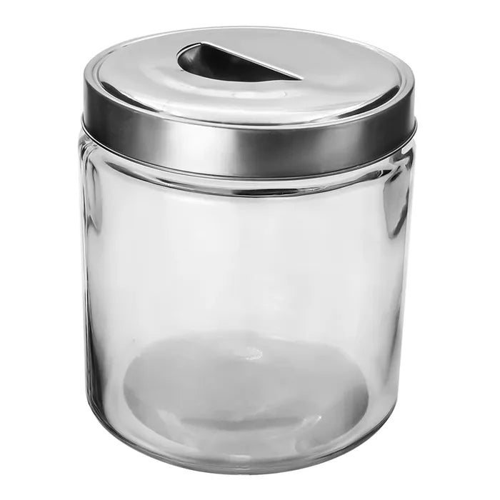 Contenedor circular de vidrio con tapa cromada 3.8 L ATA274S Home Sweet Home