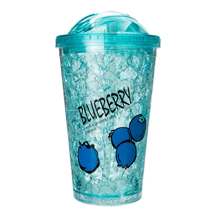Vaso térmico de plástico 400 ml decorado de frutas Home Sweet Home