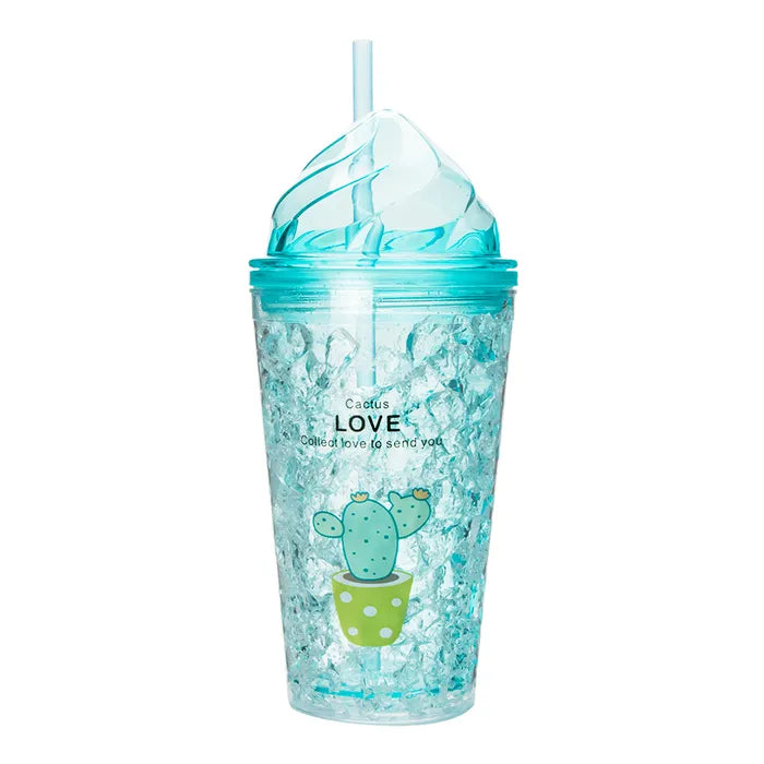 Vaso térmico de plástico 400 ml decorado de plantas Home Sweet Home