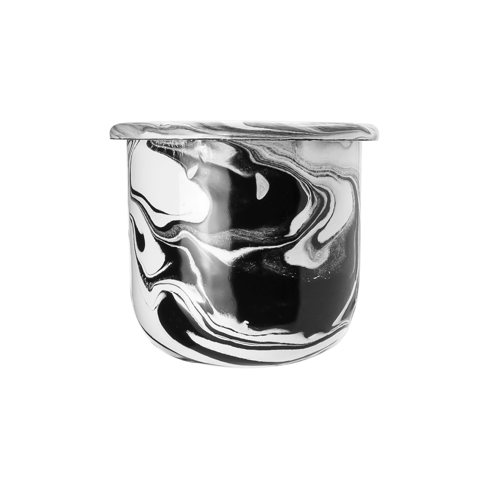 Taza de peltre del No. 8 Duna Negro Macuira