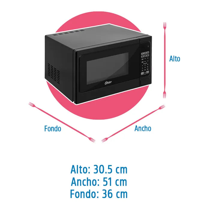 Horno de microondas 1.1 p3 51 cm OGMM41012 Oster