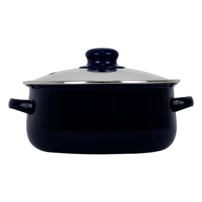 Set de 5 ollas de peltre con tapa KSA