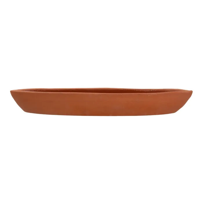 Charola Oval de barro con esmalte en interior para hornear 29 x 16 x 4 cm Viapot