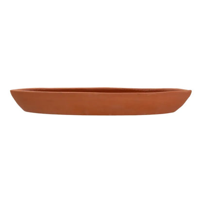 Charola Oval de barro con esmalte en interior para hornear 29 x 16 x 4 cm Viapot