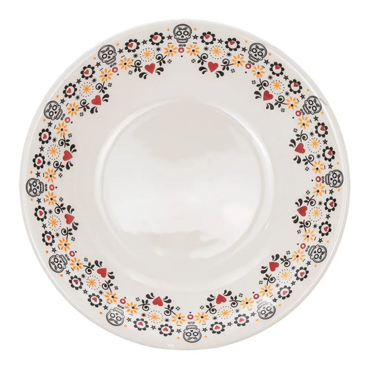 Plato hondo de cerámica calavera corazón 587.3CC Corona