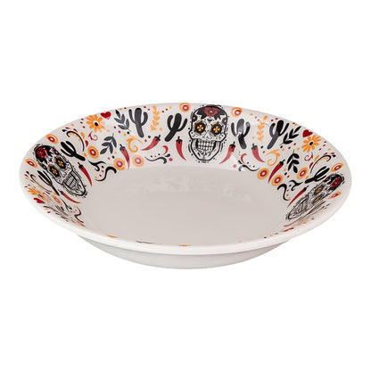 Plato hondo de cerámica calavera chiles 587.3CC Corona