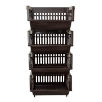 Canasta organizadora de plástico multiusos apilable de 4 niveles 011040-4 Home Pro