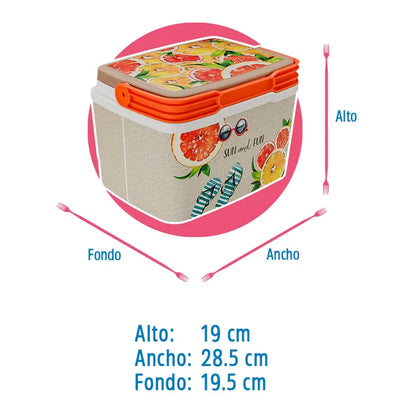 Hielera rígida de plástico decorado frutal de 5 L 34003 Chef Market