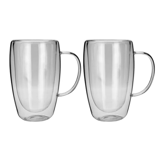 Juego de 2 tazas de vidrio de doble pared 400 ml BG06 Home Sweet Home