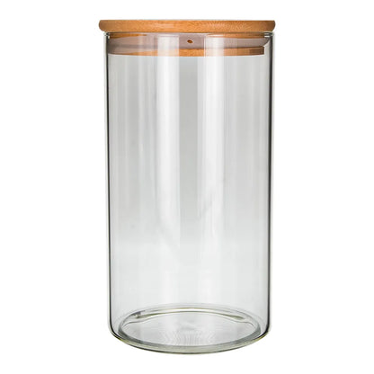 Frasco de vidrio con tapa de bambú 1.2 RG1350 Home Sweet Home