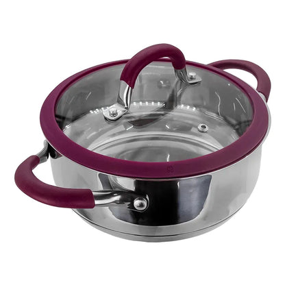 Olla acero inoxidable acabado espejo con tapa 2 L AS10 Qualité