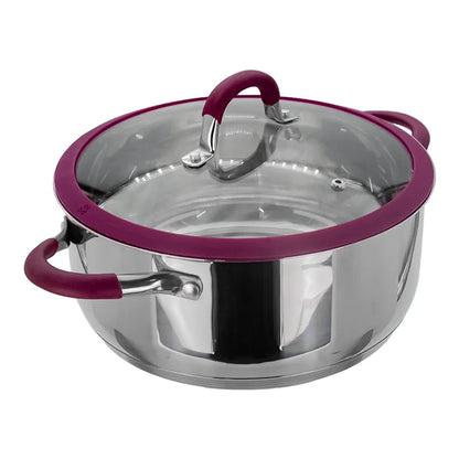 Olla acero inoxidable acabado espejo con tapa 5 L AS13 Qualité