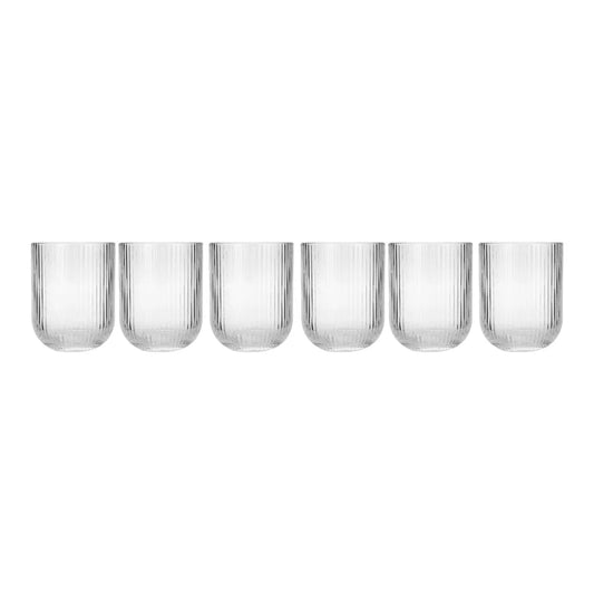 Juego de vasos de vidrio con relieve 6 piezas ATH-867 Chef Market