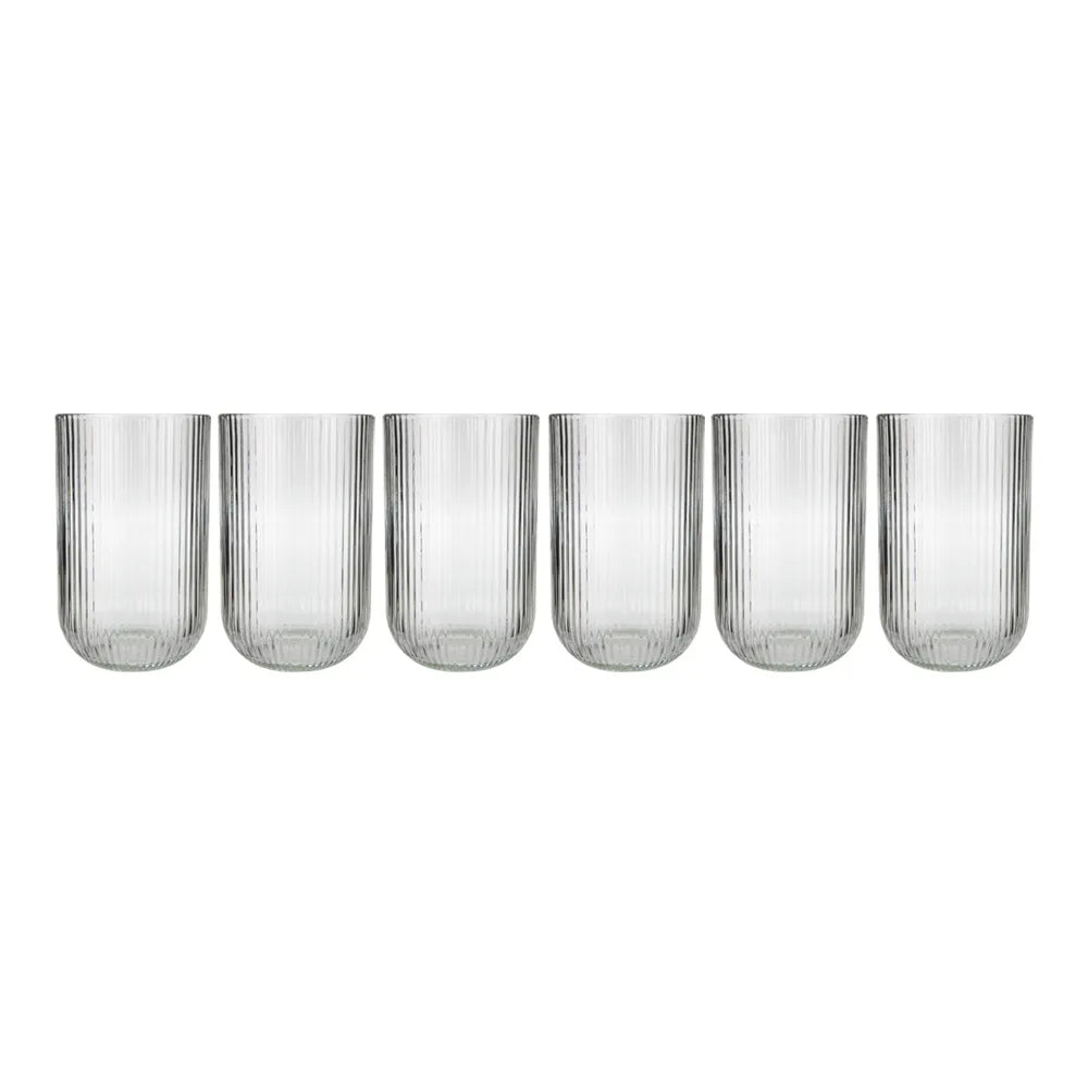 Juego de vasos de vidrio con relieve 6 piezas ATH-868 Chef Market