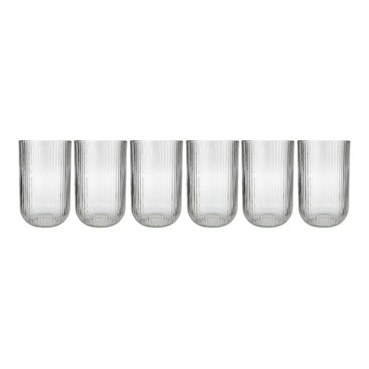 Juego de vasos de vidrio con relieve 6 piezas ATH-868 Chef Market