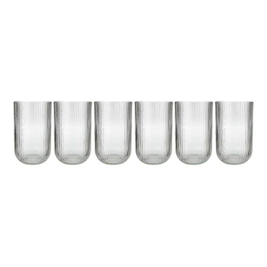 Juego de vasos de vidrio con relieve 6 piezas ATH-868 Chef Market