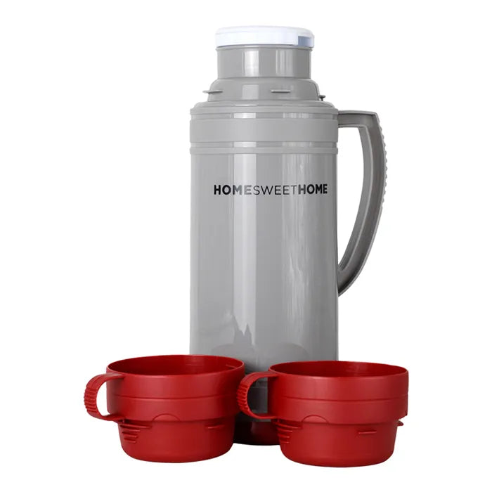 Thermo con fondo de Cristal 1 L gris con rojo Home Sweet Home
