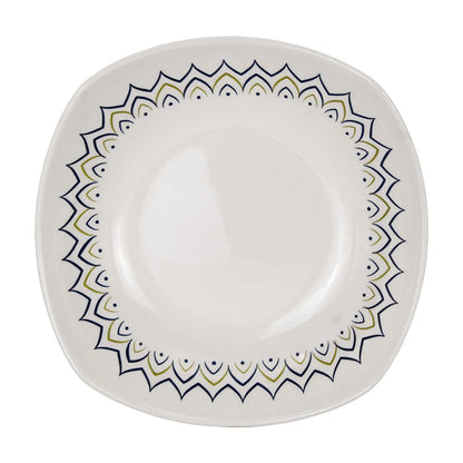 Plato hondo cerámica 500 ml cuadro mediterránea Corona