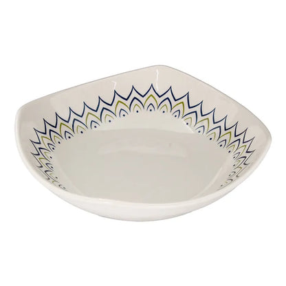 Plato hondo cerámica 500 ml cuadro mediterránea Corona