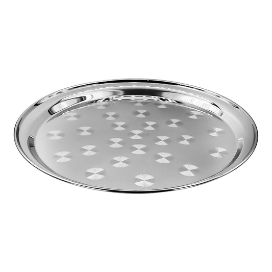 Charola redonda con círculos de acero inoxidable 40.3 cm PST-II G 40CM Qualité Premium