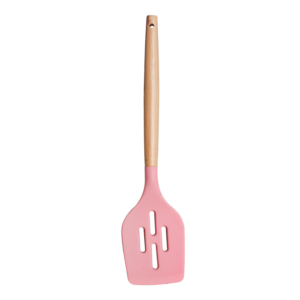 Volteador ranurado de madera y punta de silicón varios colores ATU03D Home Sweet Home