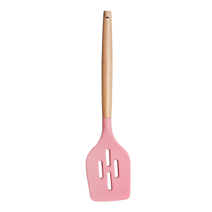 Volteador ranurado de madera y punta de silicón varios colores ATU03D Home Sweet Home