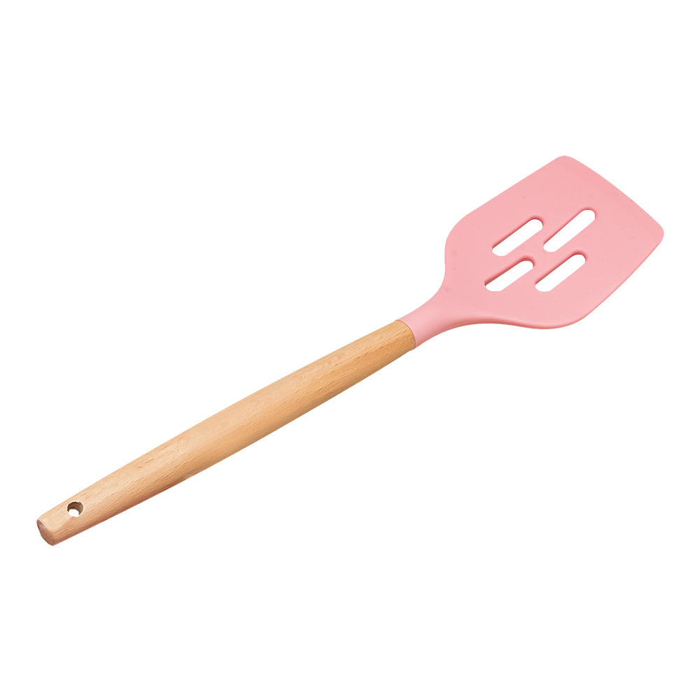 Volteador ranurado de madera y punta de silicón varios colores ATU03D Home Sweet Home