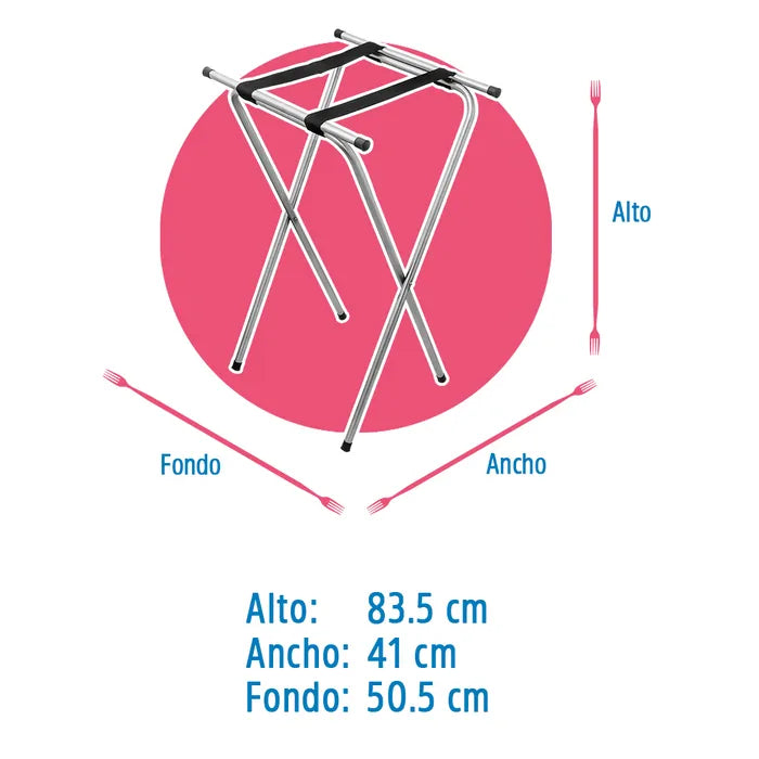 Tijeras reforzadas para colocar Charola de acero inoxidable Premium F P III K Qualité