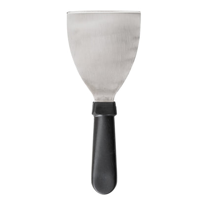 Espátula de acero inoxidable para parrilla 4" con mango negro Premium PW-I K1 4 Qualité Premium