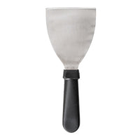Espátula de acero inoxidable para parrilla 4" con mango negro Premium PW-I K1 4 Qualité Premium