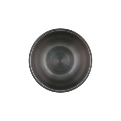 Tazón de acero inoxidable con letras impresas acabado mate 21 cm