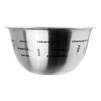 Tazón de acero inoxidable 23 cm con letras impresas Qualité