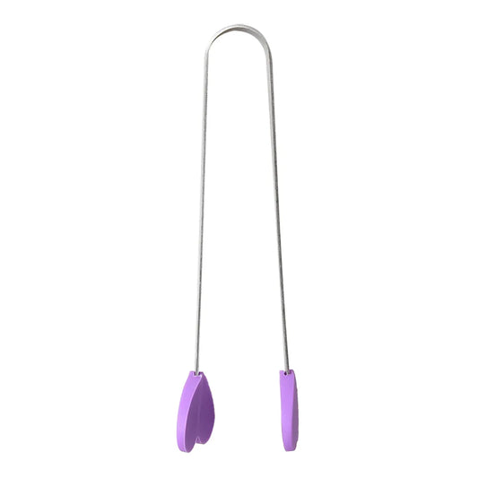 Pinza con punta de silicón en forma de corazón color morado