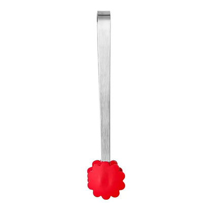 Pinza con punta de silicón en forma de flor color rojo