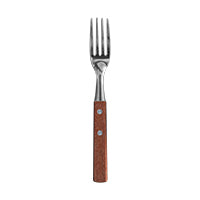 Tenedor de mesa acero inoxidable mango madera