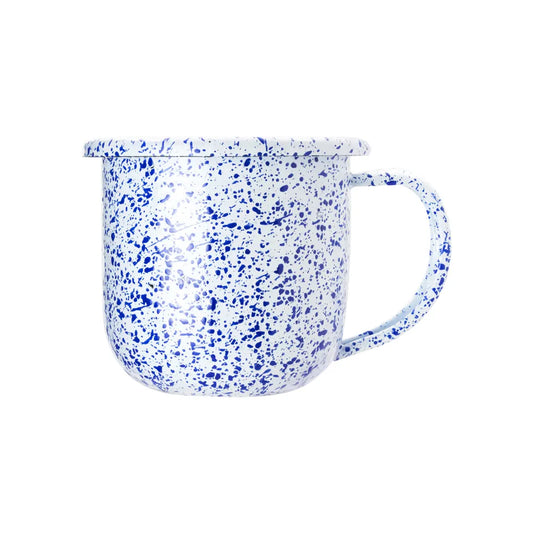 Taza de peltre del No. 8 Coral Azul Macuira