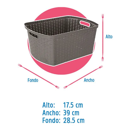 Canasta de plástico shia alta 13358 Rimax